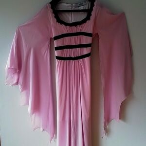 Pink and Black Long Sleeve Dress